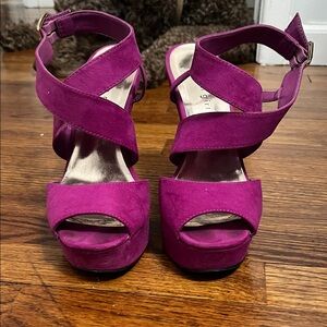 Madden Girl Fuchsia Platform Sandals